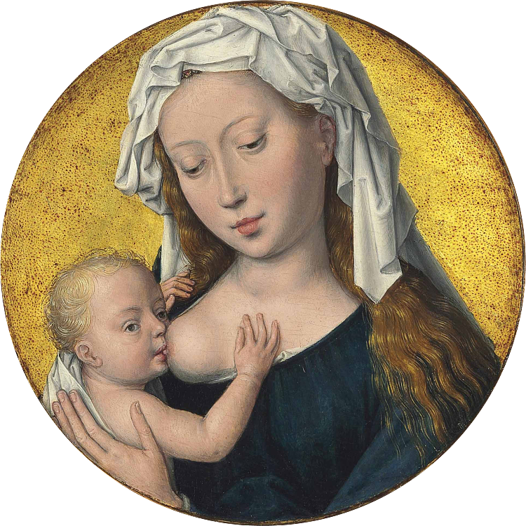 圣母玛利亚哺育圣婴 The Virgin Mary Nursing the Christ Child (c.1485 - c.1494; Ghent,Belgium  )，汉斯·梅姆林