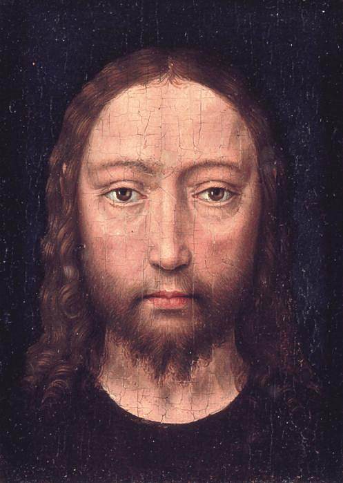 基督的头 Head of Christ (c.1480)，汉斯·梅姆林