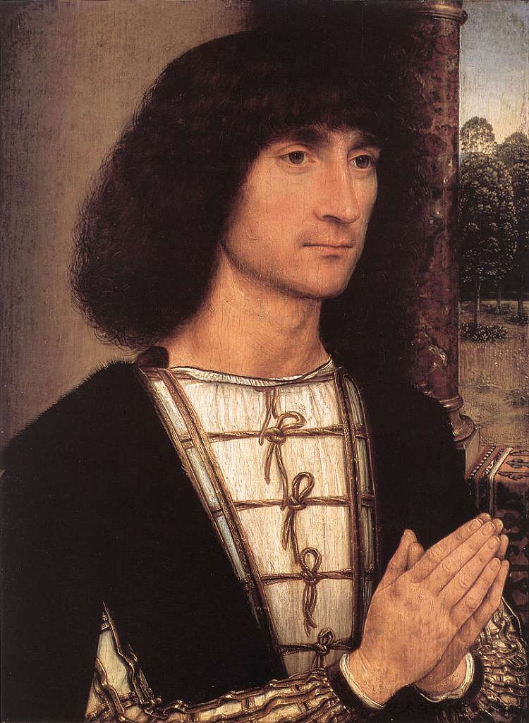 一个年轻人的肖像 Portrait of a Young Man (1485 - 1490)，汉斯·梅姆林