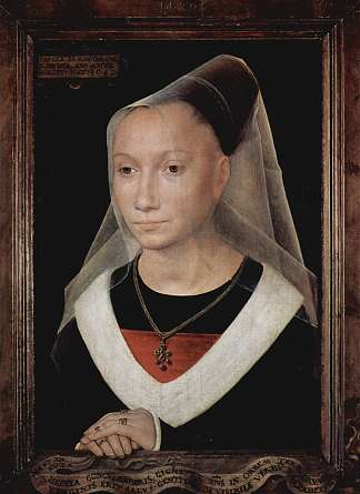一个年轻女子的肖像 Portrait of a Young Woman (1480)，汉斯·梅姆林