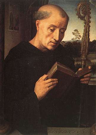 贝内代托·迪·托马索·波蒂纳里的肖像 Portrait of Benedetto di Tommaso Portinari (1487)，汉斯·梅姆林