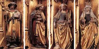 圣厄休拉神社：数字 St. Ursula Shrine: Figures (1489)，汉斯·梅姆林