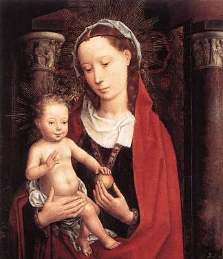 站立的处女和孩子 Standing Virgin and Child (c.1490)，汉斯·梅姆林