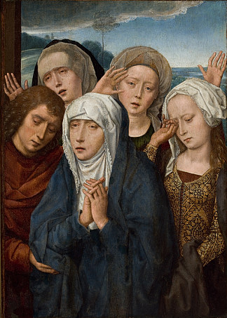 哀悼的圣母与圣约翰和来自加利利的虔诚妇女 The Mourning Virgin with St. John and the Pious Women from Galilee (1485)，汉斯·梅姆林