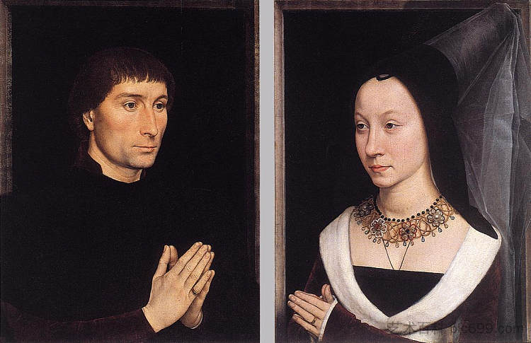 托马索·波蒂纳里和他的妻子 Tommaso Portinari and his Wife (c.1470)，汉斯·梅姆林