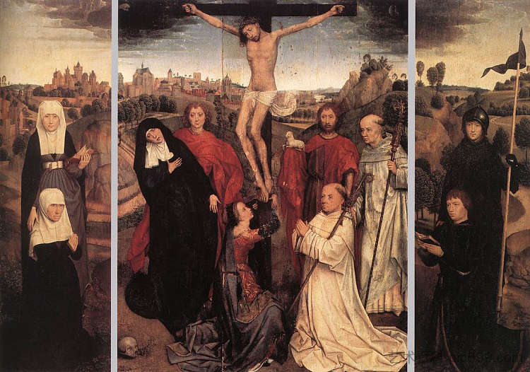 扬·克拉布的三联画 Triptych of Jan Crabbe (1467 - 1470)，汉斯·梅姆林