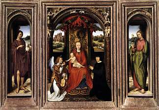 三联画 Triptych (c.1485)，汉斯·梅姆林