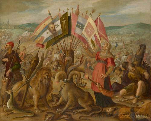 关于布拉索夫战役的寓言 Allegorie on the battle of Braşov (1604),汉斯·冯·阿亨