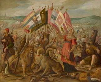 关于布拉索夫战役的寓言 Allegorie on the battle of Braşov (1604)，汉斯·冯·阿亨
