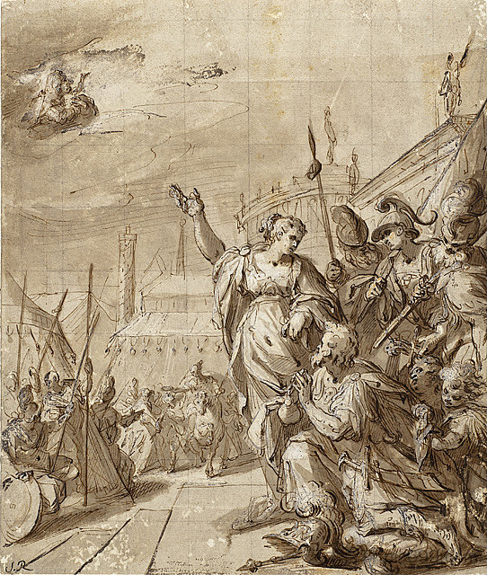 奥古斯都和蒂布尔廷·西比尔 Augustus and the Tiburtine Sibyl (1580),汉斯·冯·阿亨