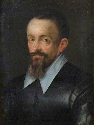 一个男人的肖像，可能是约翰内斯·开普勒 Portrait of a man, possibly Johannes Kepler (1612)，汉斯·冯·阿亨