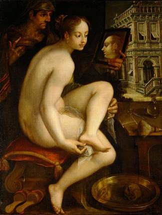 大卫和拔示巴 David and Bathsheba (1615)，汉斯·冯·阿亨