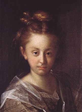 一个女孩的肖像（玛丽亚·麦克斯米利亚娜） Portrait of a girl (Maria Maxmiliana) (1612)，汉斯·冯·阿亨