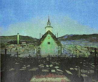 晚上 Noite (c.1904; Norway                     )，哈拉尔德·索尔伯格