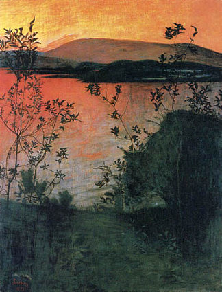 晚上 2 Noite 2 (c.1905; Norway                     )，哈拉尔德·索尔伯格