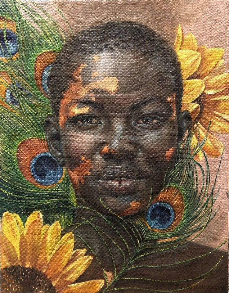 奥顺画像 Portrait of Oshun (2019)，和谐罗萨莱斯