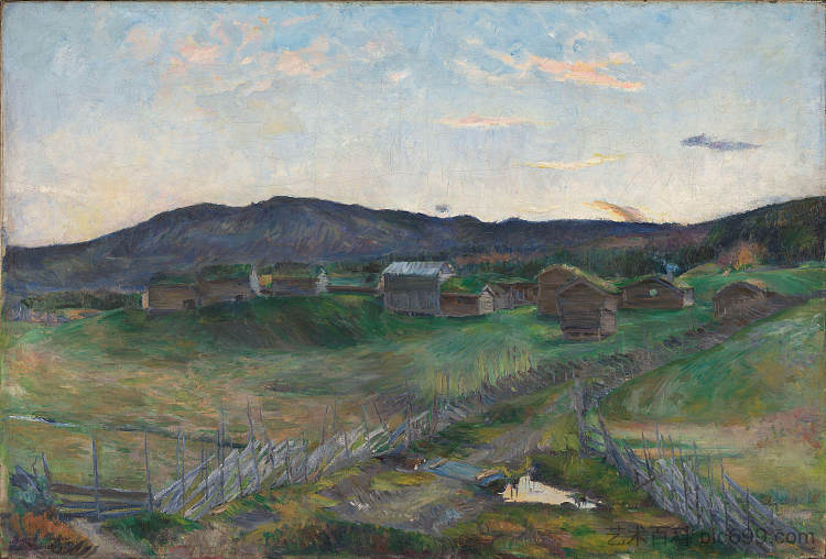 斯特罗尔斯约恩的秋天 Autumn at Strålsjøen (1894)，哈里特·贝克