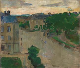 从我的阳台看，汉斯汀门 2 View from My Balcony, Hansteensgate 2 (1915)，哈里特·贝克