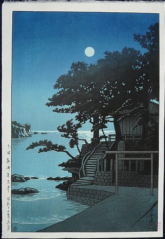 下田的柿崎弁天堂神社 Kakizaki Bentendo Shrine at Shimoda (1937)，川濑巳水