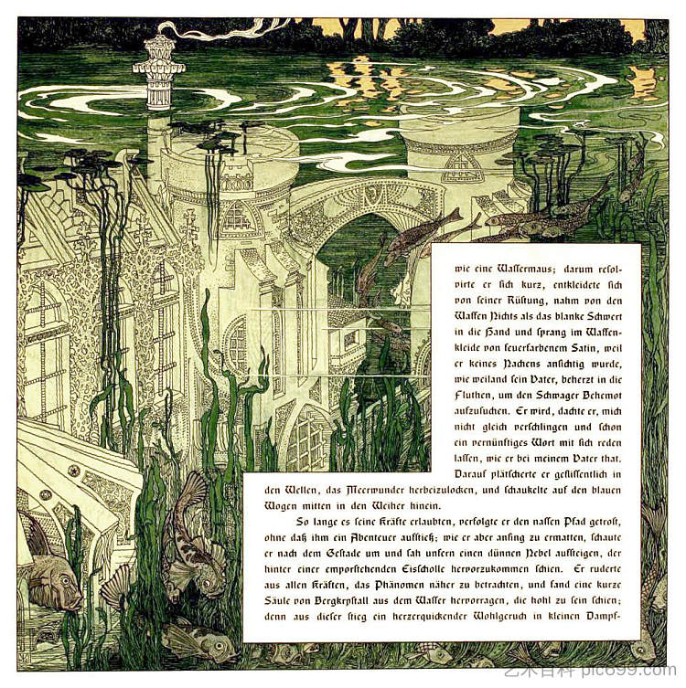 三姐妹编年史 10 Die Bucher Der Chronika Der Drei Schwestern 10 (c.1900)，海因里希·勒夫勒