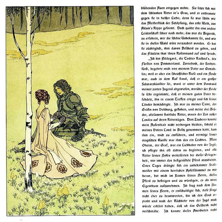 《三姐妹纪事》的书籍 15 Die Bucher Der Chronika Der Drei Schwestern 15 (c.1900)，海因里希·勒夫勒