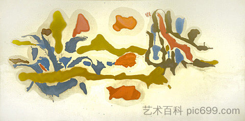 海景与沙丘 Seascape with Dunes (1962)，海伦·弗兰肯萨勒