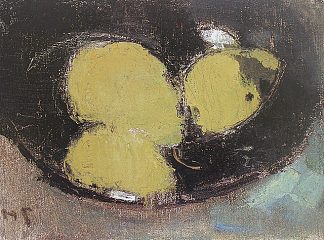 花瓶里的三个梨 Three Pears in a Vase (1945)，海伦·谢夫贝克
