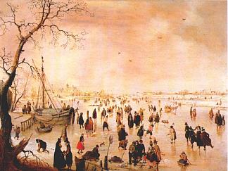 冬季景观 Winter Landscape (1620)，亨德里克·艾弗坎普