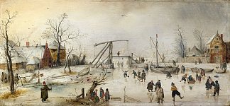 冰上场景 Scene on the Ice (1620)，亨德里克·艾弗坎普