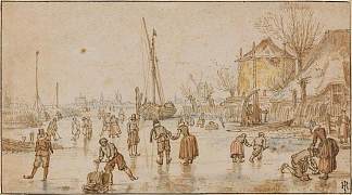 冬季乐趣 Amusement D’hiver (1634)，亨德里克·艾弗坎普