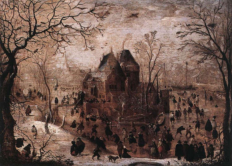 冬季景观 Winter Landscape (1610)，亨德里克·艾弗坎普