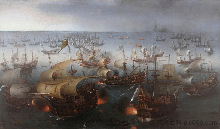 与西班牙无敌舰队的战斗 The Battle with the Spanish Armada (1601)，亨德里克·弗鲁姆