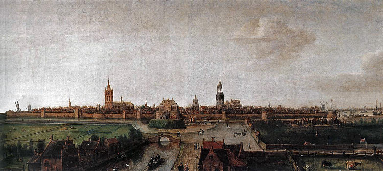 从西南部看代尔夫特 View of Delft from the Southwest (1615)，亨德里克·弗鲁姆