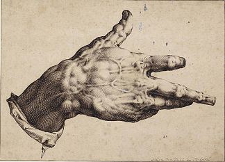 艺术家的右手 The Artist’s Right Hand (1588)，亨德里克·戈尔齐乌斯