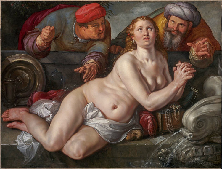 苏珊娜和长老 Susanna and the Elders (1615),亨德里克·戈尔齐乌斯