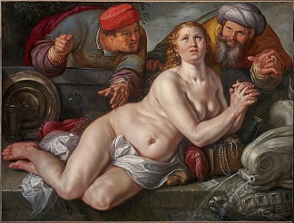 苏珊娜和长老 Susanna and the Elders (1615)，亨德里克·戈尔齐乌斯