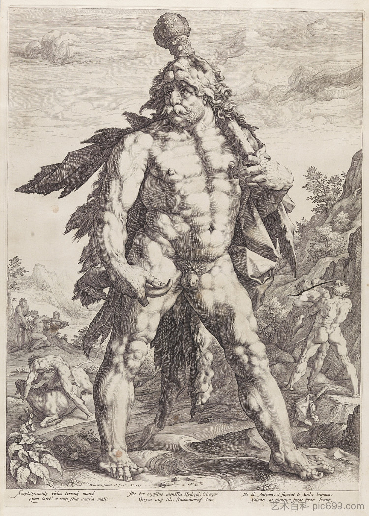 伟大的大力士 The Great Hercules (1589)，亨德里克·戈尔齐乌斯