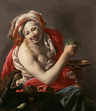 酒神与猿猴 Bacchante with an Ape，亨德里克·特布鲁根