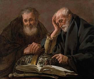 德谟克利特和赫拉克利特 Democritus and Heraclitus，亨德里克·特布鲁根