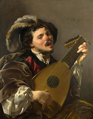 唱琵琶演奏家 The Singing Lute Player (1624)，亨德里克·特布鲁根