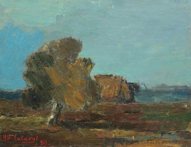 阿尔杰斯山谷景观 Landscape in Arges Valley (1959)，亨利卡塔尔吉