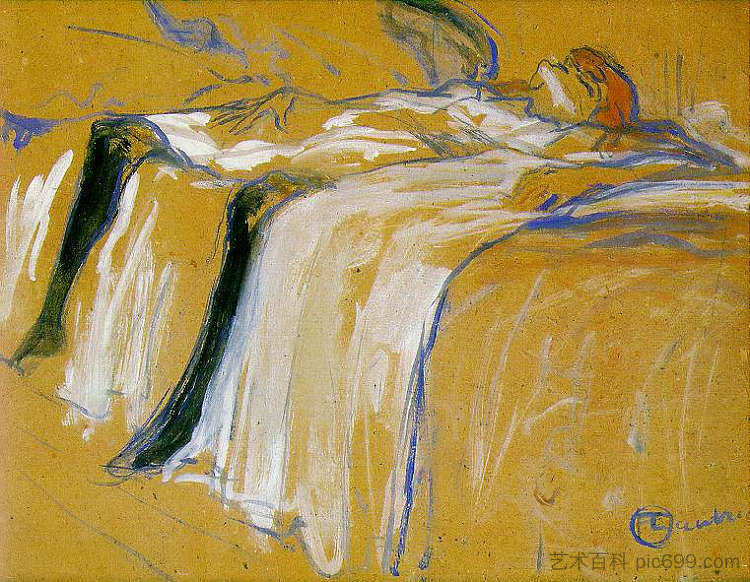 独自一人(艾尔斯) Alone (Elles) (1896; France ),亨利·玛丽·雷蒙·德·图卢兹·劳特累克