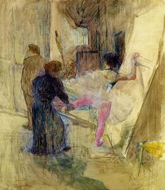 幕后花絮 Behind the Scenes (c.1898 – 1899)，亨利·玛丽·雷蒙·德·图卢兹·劳特累克