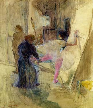 幕后花絮 Behind the Scenes (c.1898 – 1899)，亨利·玛丽·雷蒙·德·图卢兹·劳特累克