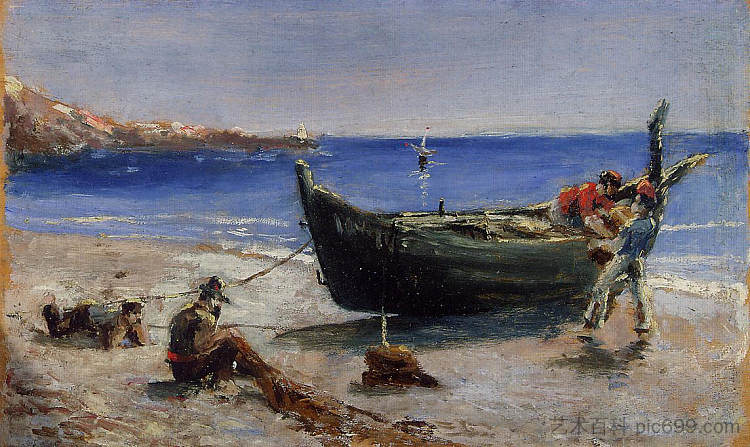 渔船 Fishing Boat (1880),亨利·玛丽·雷蒙·德·图卢兹·劳特累克