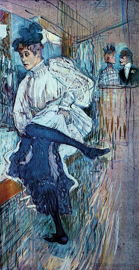 简·艾薇儿跳舞 Jane Avril Dancing (1892),亨利·玛丽·雷蒙·德·图卢兹·劳特累克