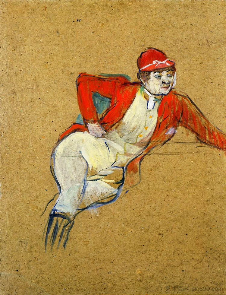 马卡罗纳在骑马习惯 La Macarona in Riding Habit (1893),亨利·玛丽·雷蒙·德·图卢兹·劳特累克