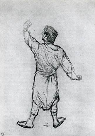 穿衬衫的男人，从后面 Man in a Shirt, From Behind (1888)，亨利·玛丽·雷蒙·德·图卢兹·劳特累克