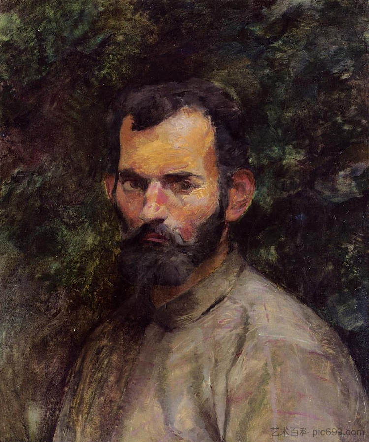 男人的头 Man`s Head (1883)，亨利·玛丽·雷蒙·德·图卢兹·劳特累克