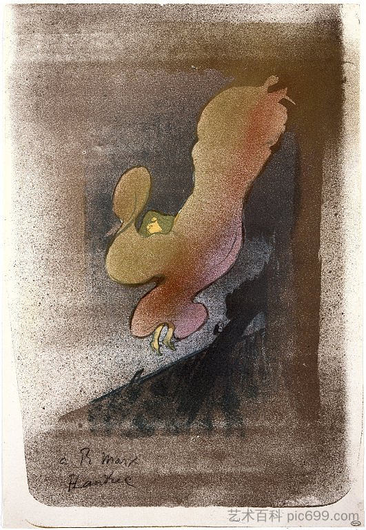 洛伊·富勒小姐 Miss Loie Fuller (c.1893),亨利·玛丽·雷蒙·德·图卢兹·劳特累克